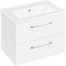 Lavabo En Céramique 614514 Blanc, Design Moderne Simple, Blanc - A