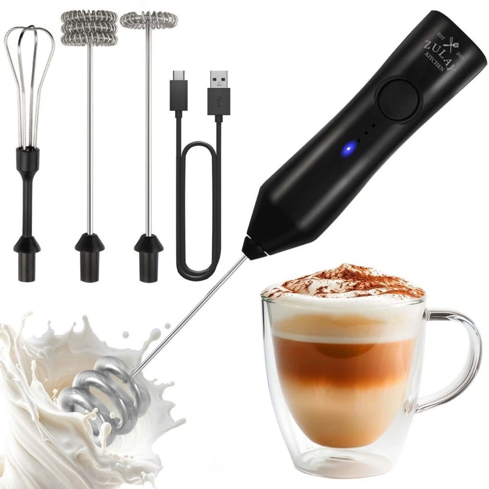 Zulay Kitchen Dynamic Rechargeable Milk Frother – 3 Speeds, 3 Whisks
Opens in a new window or tab