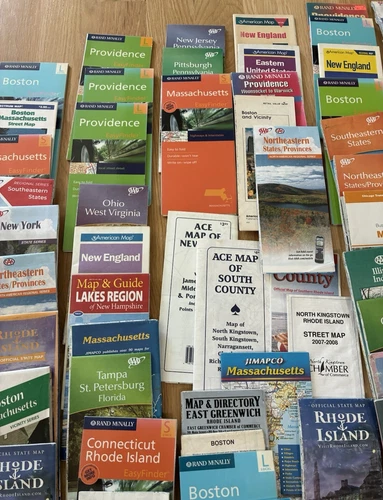 Lot of 78  Vintage USA Road Maps - New England, Oregon, Chicago, Tamps,USA, etc. image 6