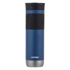 Contigo Byron 2.0 Stainless Steel Travel Mug SNAPSEAL Lid and grip Blue，24 fl oz