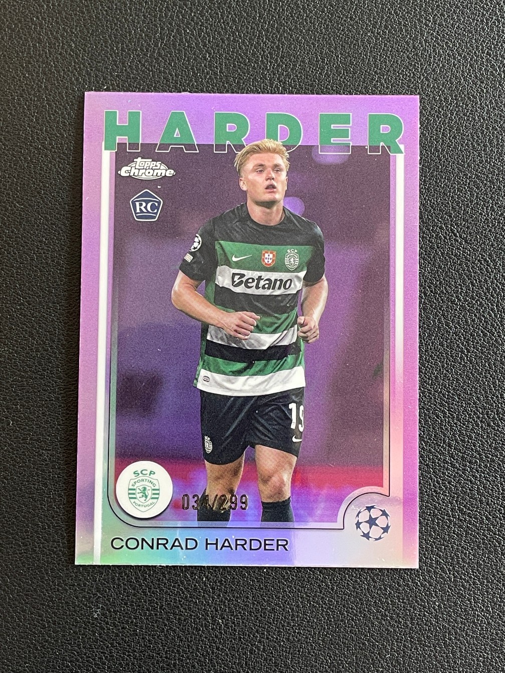 Conrad Harder 2024-25 Topps Chrome UEFA Violet Refractor /299 #177