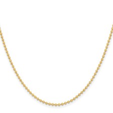 Stainless Steel Ball beaded Chain Necklace, 2 mm