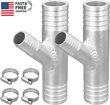 1 Set 1 Inch to 5/8 Aluminum CAB Heater Y Fitting Compatible with UTV SXS RZR CA