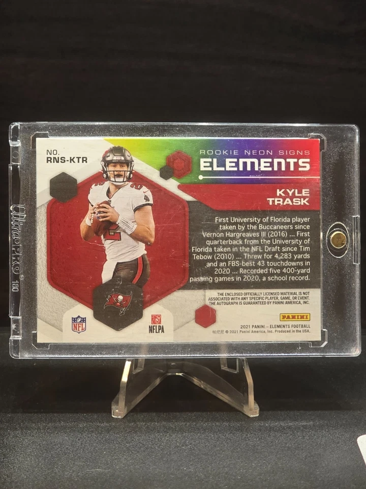Kyle Trask elements shield auto, true rookie1/1 - Image 2 of 2