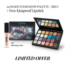 Ibiza Edition - 24 Shade Eyeshadow Palette + FREE Lipstick - Buy one & Get One