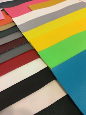 SHIPS FOLDED faux leather vinyl light stretch upholstery fabric - Automotive PVC
