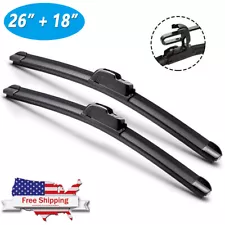 28"+16" Hybrid Windshield Wiper Blades J U HOOK Fit For Nissan Aitima 2013-2018