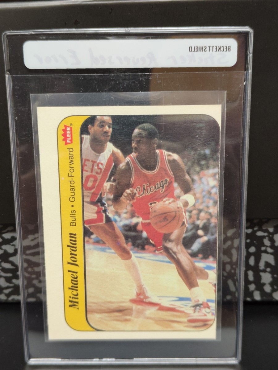 BGS Authentic REVERSE ERROR Michael Jordan 1986 Fleer BGS Authentic REVERSE ERROR Michael Jordan 1986 Fleer