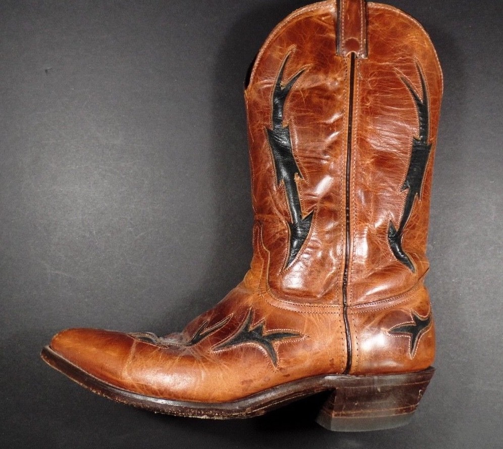 Vintage Code West Cowboy Western Boots Men's 10 1/2 M Brown & Black | eBay
