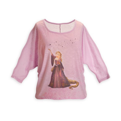 Disney D23 Designer Fairytale Rapunzel Tangled 3/4 Sleeve Shirt NWT Womens  XS