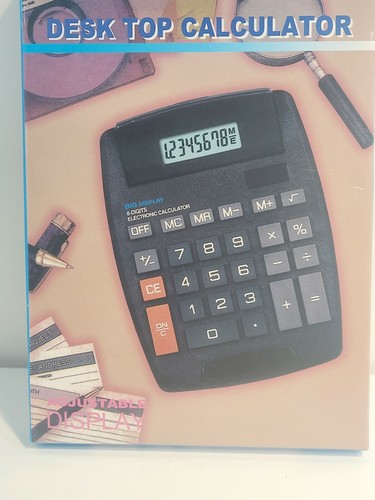 8-Digit Large Desktop Calculator with Adjustable Display Square - Picture 2 of 3