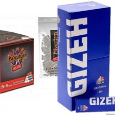 ORIGINAL GIZEH KURZKARTE - BOX MIT 50 HEFTEN + 4000 SLIM FILTER