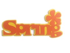 Spring Cardstock Words with Backgrounds Die Cuts Scrapbook Card Making 6 Pieces