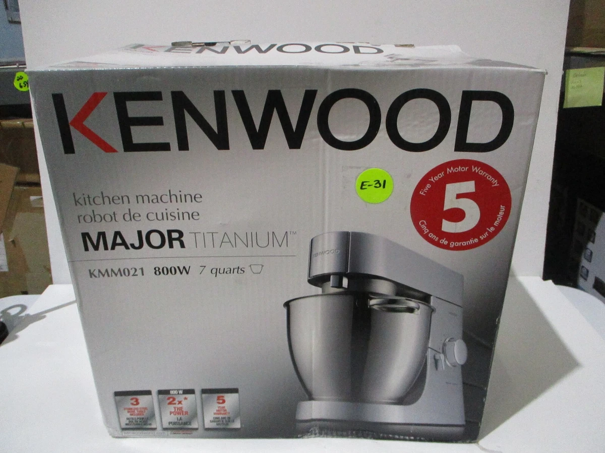 Kenwood Chef Titanium Kitchen Machine, Stainless Steel - 5 qt - Kitchen  Mixer - 800W Motor & Electronic Variable Speed Control - Includes