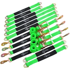 8 Axle Strap Car Trailer Hauler Ratchet Tie Down Tire Strap Vehicle Tie Down Kit