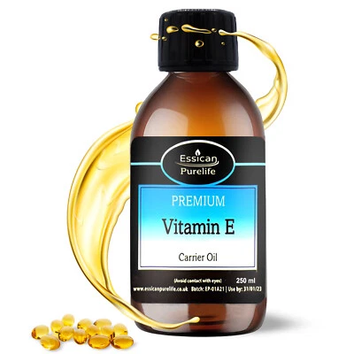 VITAMIN E OIL CERTIFIED PURE AND NATURAL AROMATHERPY 10ML TO 1000ML BOTTLES UK