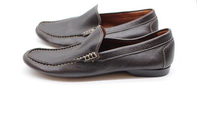 A. Testoni Bologna Dark Brown Slip-On Loafers Men display picture 2