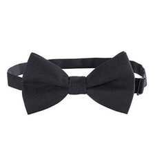 Classic Pre-Tied Mens Bow Ties Formal L - 18 years,adults, full ages Black