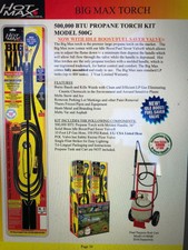 NEW LP GAS TAR ASPHALT WEED BURNER TORCH KIT WITH SQUEEZE HANDLE 500G 500,000BTU