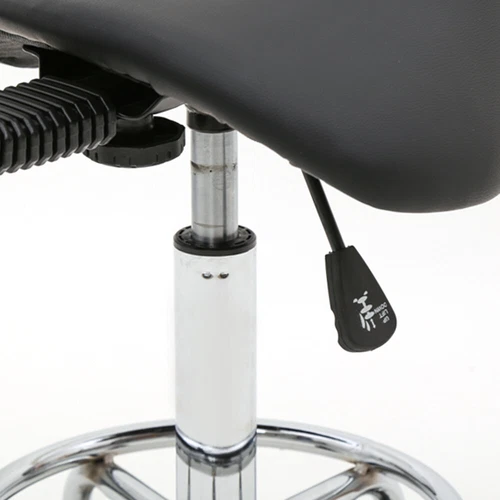 US Saddle Stool Tattoo Salon Adjustable Hairdressing Styling Chair with Backrest - Picture 8 of 11