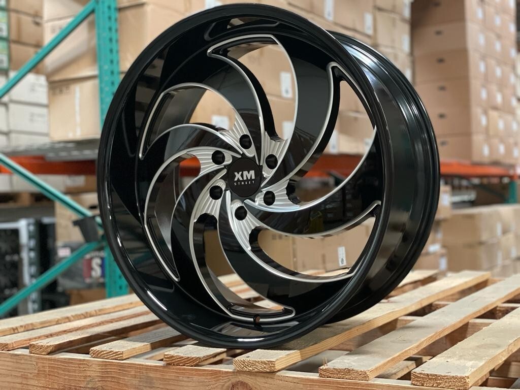 Xm Street Rims (4)24 XM Street Wheels XM 626 Black Mill Rims Fit Silverado Tahoe Yukon ...