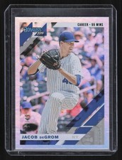 2019 Panini Donruss Jacob DeGrom #123 Career Stat Line Wins Holo /55 Mets