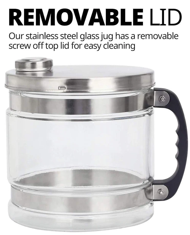 6L Water Distiller, 316 Marine Grade Stainless Steel, Glass Jug - Water Pure - Image 4 of 4