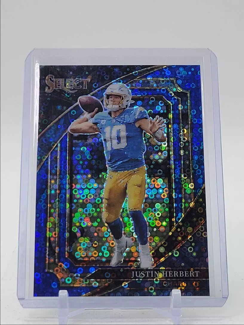 JUSTIN HERBERT 2022 SELECT SUITE LEVEL BLUE DISCO PRIZM CHARGERS 25/25 Q1547