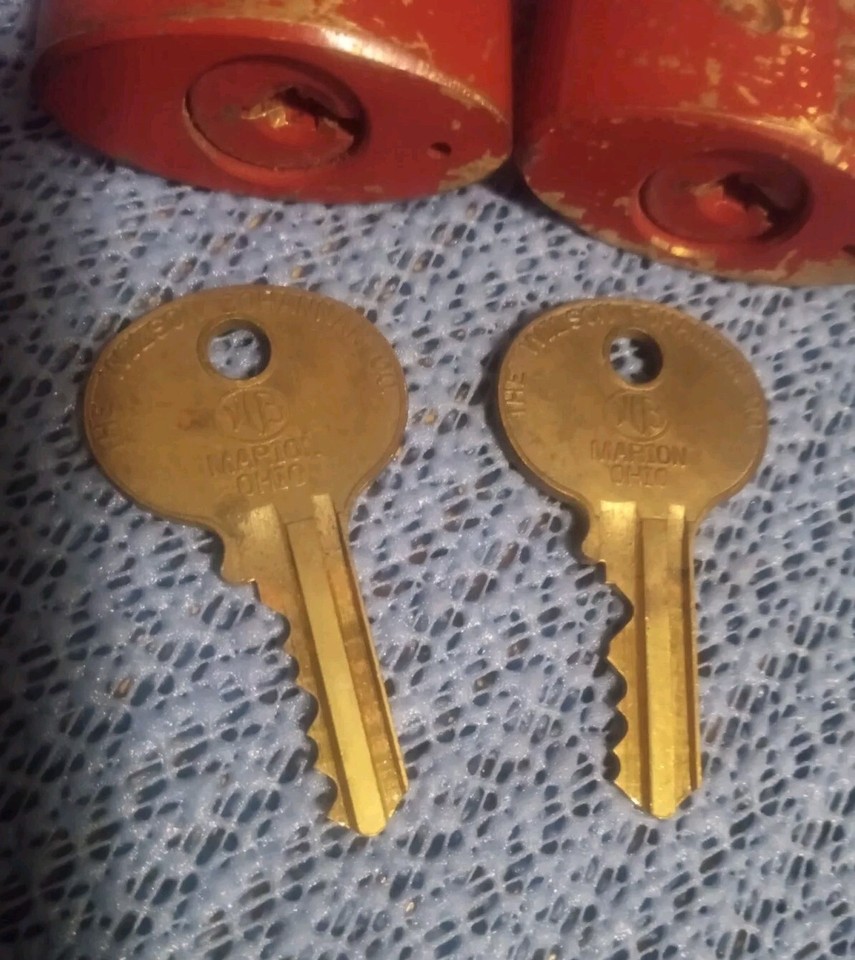 2 Vintage WB Wilson Bohannan Brass PADLOCK US Steel Mining Safety Lock ...
