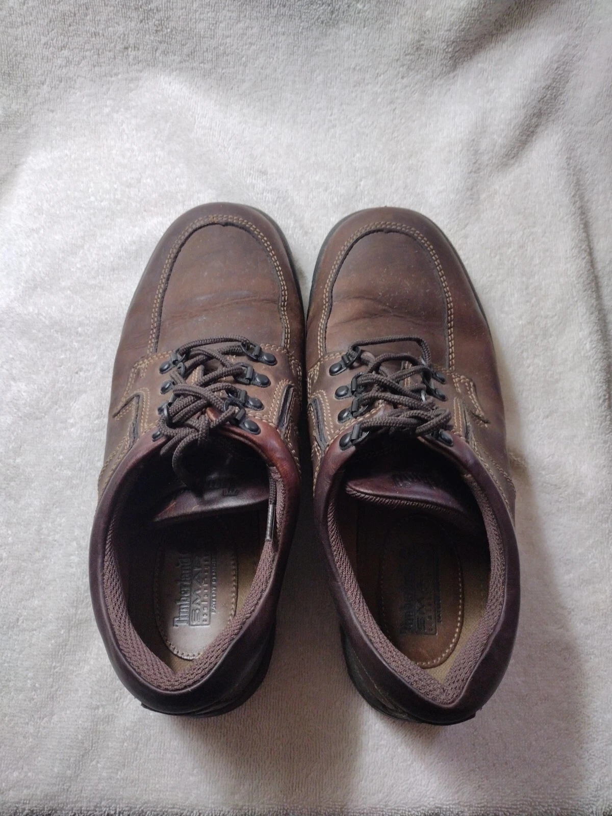 Scarpe Timberland Oxford da uomo taglia 9 Smart Comfort marroni in pelle stringate