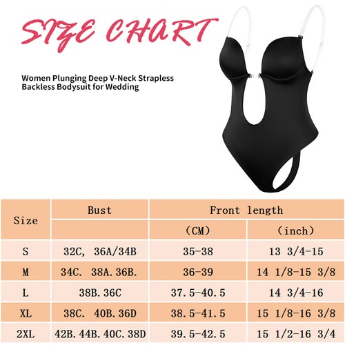 Unsichtbarer Damen Shapewear BH U-Ausschnitt Body Shaper rückenfrei nahtlos Tanga US - Bild 2 von 15