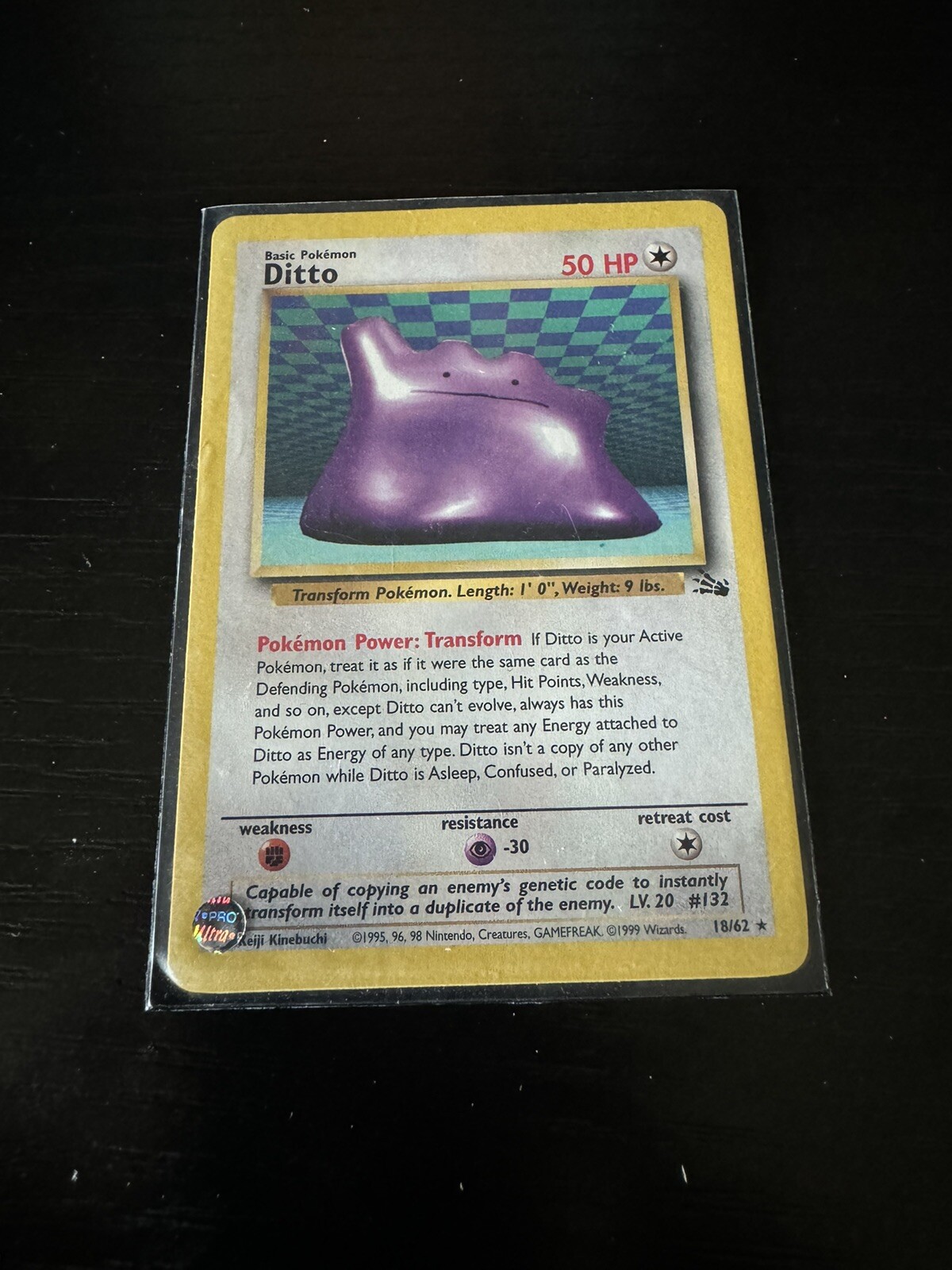 Pokémon TCG Ditto Fossil 18/62 Regular Unlimited Rare NM