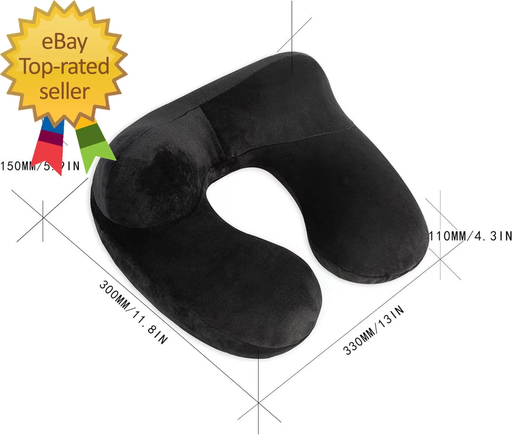 Inflatable Neck Pillow for Travel - Airplane Car Camping Support