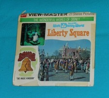 vintage WALT DISNEY WORLD -- LIBERTY SQUARE VIEW-MASTER REELS packet