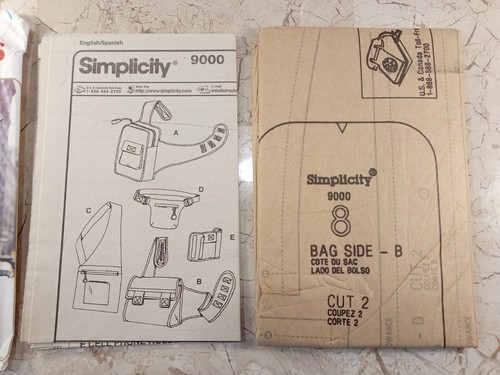 SIMPLICITY 9000 Fanny Pack Messenger Cell VTG 90s Craft Sewing Pattern UNCUT - Picture 2 of 8