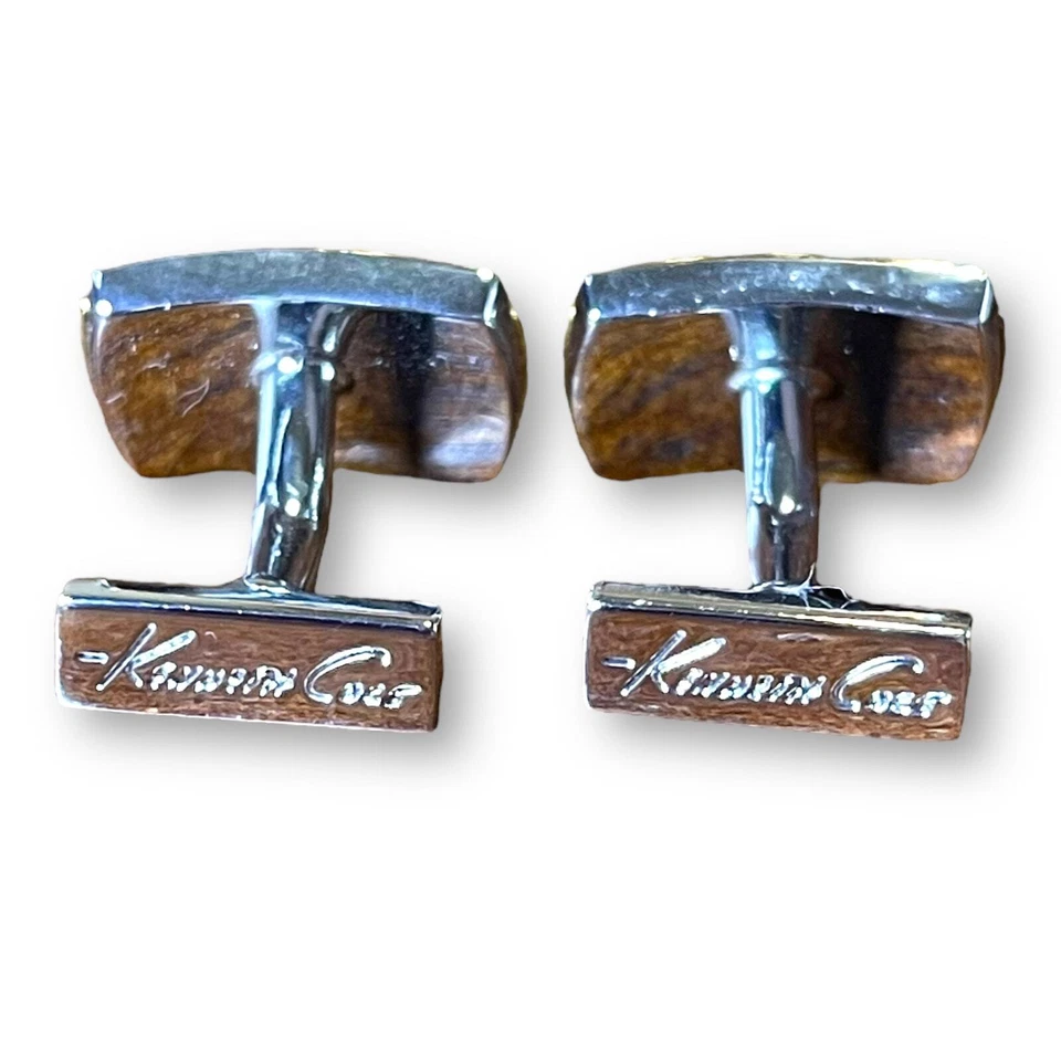 Gemelos Kenneth Cole para hombre tono dorado y plateado diseñador bala coleccionable Foto 3 de 4