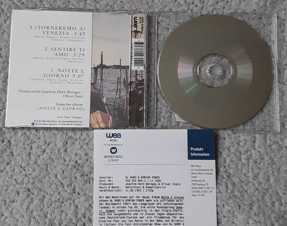 PROMO CD Al Bano & Romina Power (Torneremo A) Venezia 1993 @RAR - Bild 2 von 2