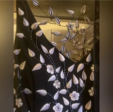 NWT Aspeed Beaded Formal Dress with shawl (XL) Black/Silver