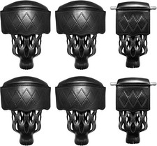Billiard Pool Table Pockets Heavy Duty PU Set of 6, Black