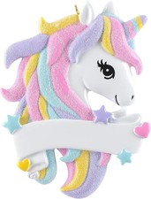 Personalized Unicorn Christmas Ornament - Colored Horse Christmas