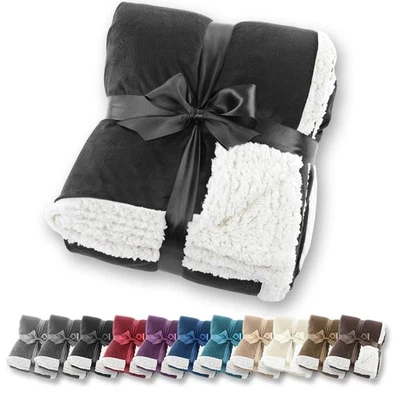 Gräfenstayn Lammfelldecke Kuscheldecke Tagesdecke Sofaüberwurf Decke Sofadecke - Bild 1 von 4