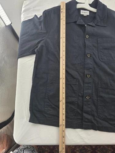 Goodfellow & Co Men’s Black Chore Coat Jacket L Button Front Spread Collar 46" image 9