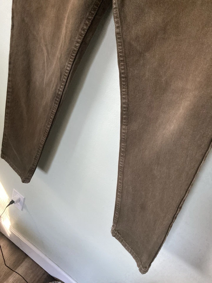 Jeans Levis de Colección Para Hombres 33x29 Marrón Denim 550 Relajado Cónico Naranja Pestaña Años 90 EE. UU. Foto 3 de 4