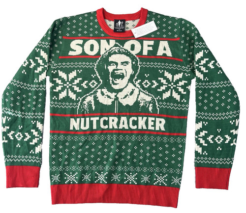 NEW Elf Movie Buddy SON OF A NUTCRACKER Holiday Sz S Ugly Christmas Sweater