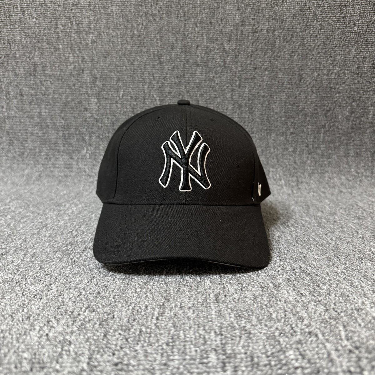 '47 Brand New York Yankees Black Cap Hook and Loop Hat MLB