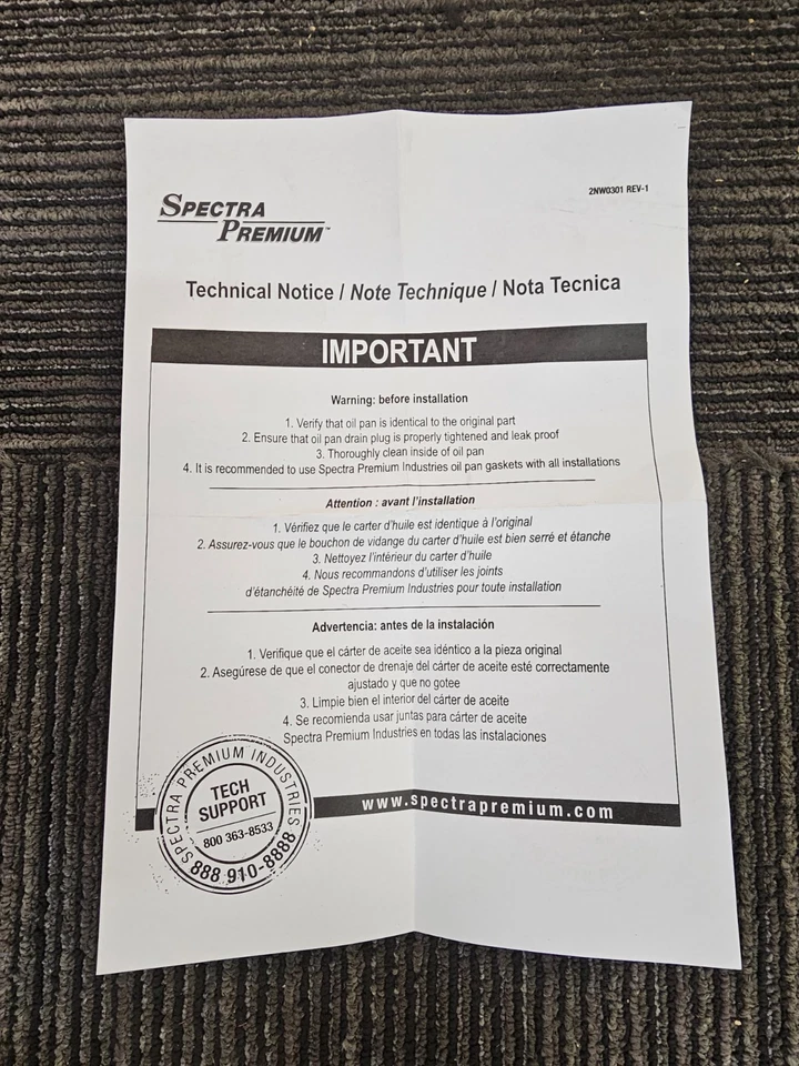 Spectra 高级 HOP14A 发动机油盘 适用于 1997 - 1999 年讴歌 CL 1999 - 2001 讴歌 TL — 第 3/4 张图片