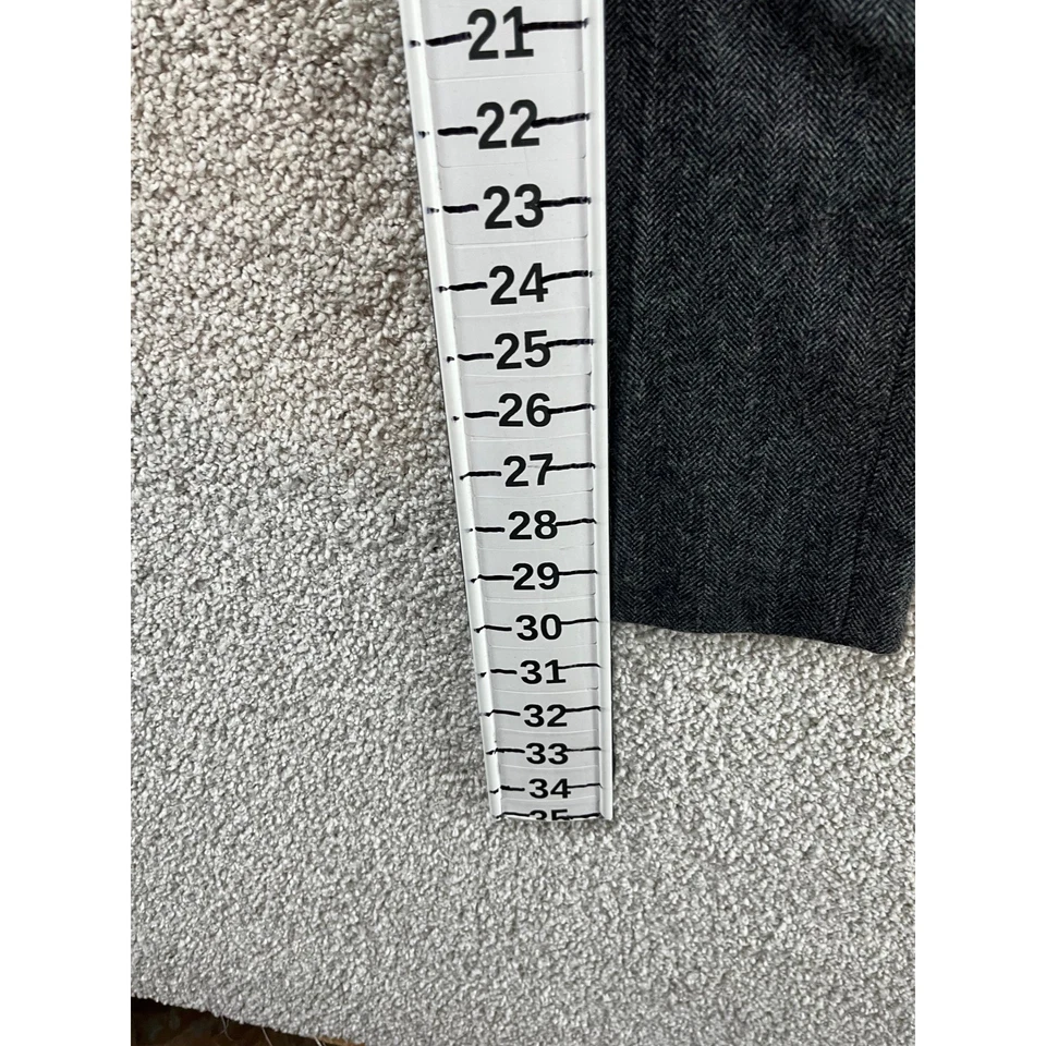 Calça J Crew masculina 33X30 Bowery Herringbone vestido mistura de lã carvão - Imagem 3 de 4