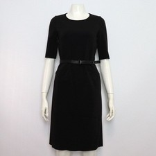 Prada Black Elastin Blend Women's Belt Dress 57373 152317685