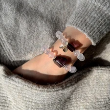 Amethyst Hexagram Star Rose Quartz Milky Crystal Bracelet High Quality Handmade