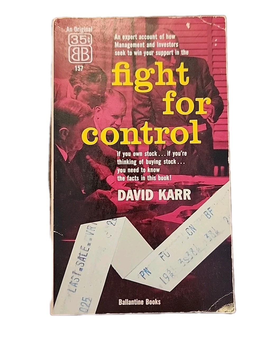 Rare Fight For Control By David Karr 1956 Stock Market Vintage Paperback